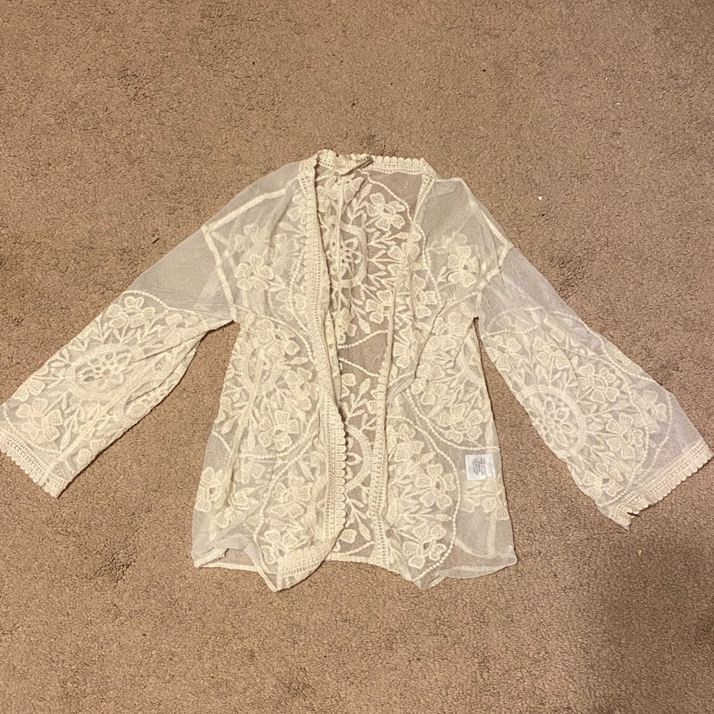 Rebellion size medium boho lace detail cardigan